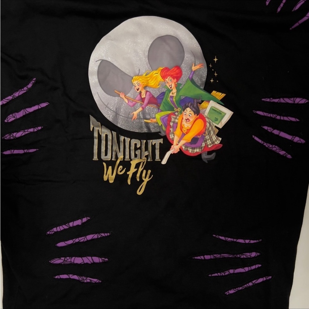 NWT Disney Parks tonight we fly Sanderson sisters black purple top 3XL - Picture 2 of 8